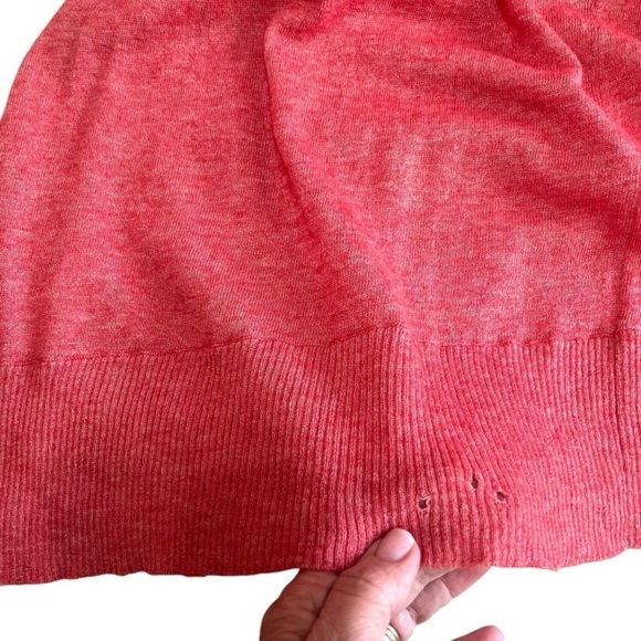 Eileen Fisher Persimmon Tencel Alpaca Scoop Neck Sweater Women’s Large FLAWED - Picture 9 of 12